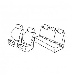Set coprisedili Superior - Beige - compatibile per Renault Clio V 5p (08/19>) Zen, Intens
