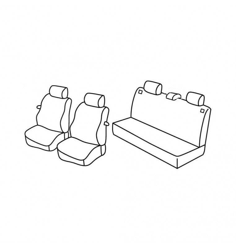 Set coprisedili Superior - Beige - compatibile per Seat Ibiza 3p (01/02>08/09) fino al 2005