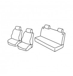 Set coprisedili Superior - Grigio/Nero - compatibile per Seat Ibiza 5p (01/02>05/08) fino al 2005