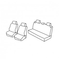 Set coprisedili Superior - Grigio/Nero - compatibile per Seat Ibiza 5p (01/02>05/08) fino al 2005