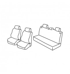 Set coprisedili Superior - Grigio/Nero - compatibile per Seat Ibiza 5p (01/02>05/08) fino al 2005