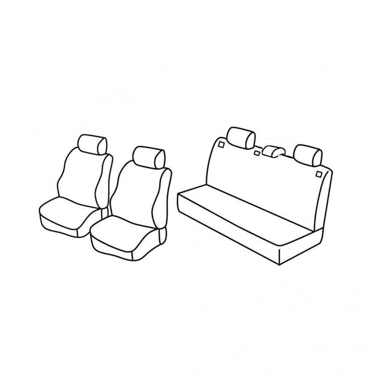 Set coprisedili Superior - Grigio/Nero - compatibile per Seat Ibiza 5p (01/02>05/08) fino al 2005