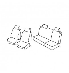 Set coprisedili Superior - Grigio/Nero - compatibile per Seat Ibiza 5p (01/02>05/08) fino al 2005