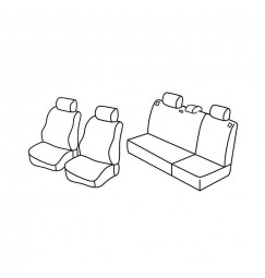 Set coprisedili Superior - Grigio/Nero - compatibile per Seat Ibiza 5p (01/02>05/08) fino al 2005