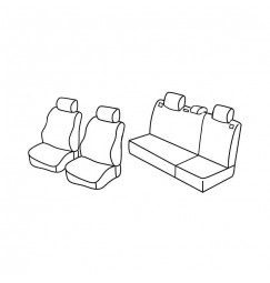 Set coprisedili Superior - Nocciola - compatibile per Seat Ibiza 5p (01/02>05/08) dal 2006