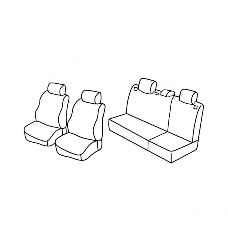 Set coprisedili Superior - Nocciola - compatibile per Seat Ibiza 5p (01/02>05/08) dal 2006