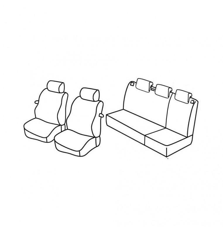 Set coprisedili Superior - Nocciola - compatibile per Seat Ibiza SC (10/08>08/15)