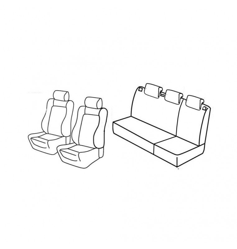 Set coprisedili Superior - Nocciola - compatibile per Seat Ibiza 5p (06/08>08/15)