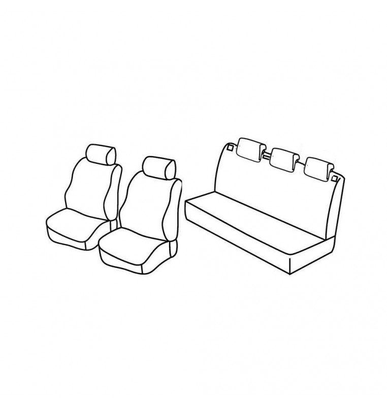 Set coprisedili Superior - Nocciola - compatibile per Seat Ibiza 5p (06/08>08/15)