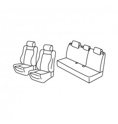 Set coprisedili Superior - Nocciola - compatibile per Seat Leon (09/05>12/12)