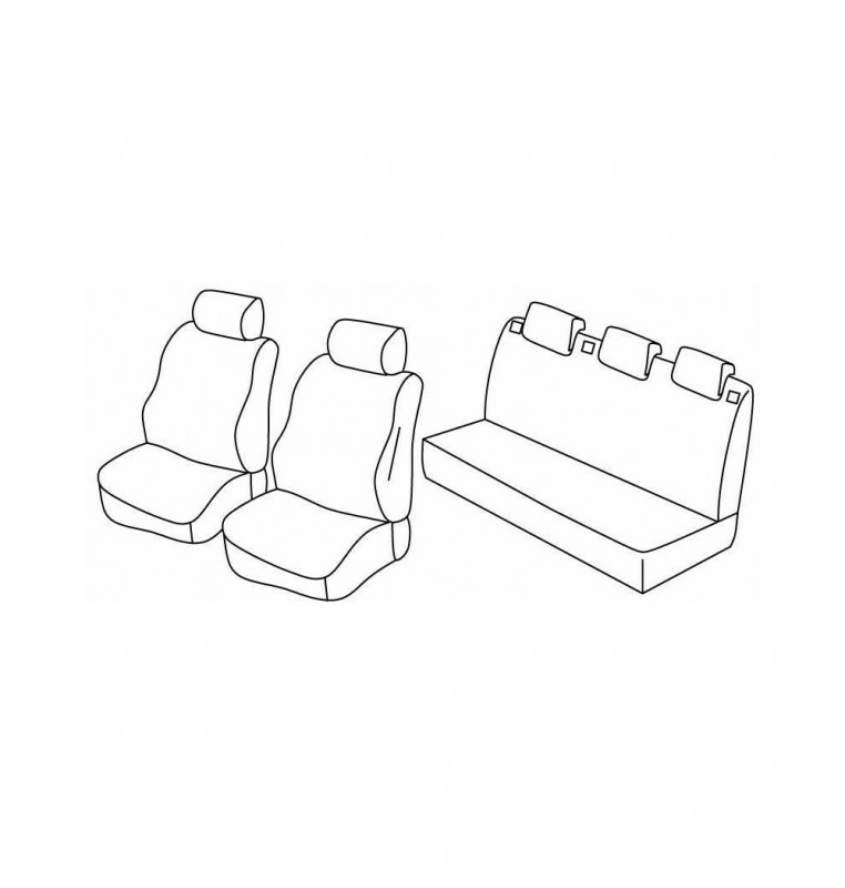 Set coprisedili Superior - Nocciola - compatibile per Seat Ibiza 5p (09/15>05/17)