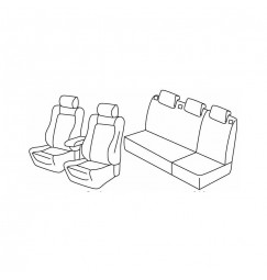 Set coprisedili Superior - Nocciola - compatibile per Seat Ibiza 5p (09/15>05/17) FR