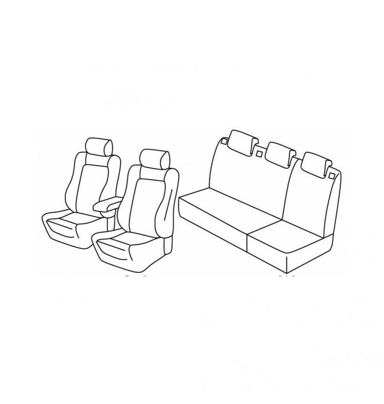 Set coprisedili Superior - Beige - compatibile per Seat Ibiza 5p (09/15>05/17) FR