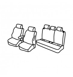 Set coprisedili Superior - Nocciola - compatibile per Seat Ibiza 5p (06/17>) Xcellence, Style