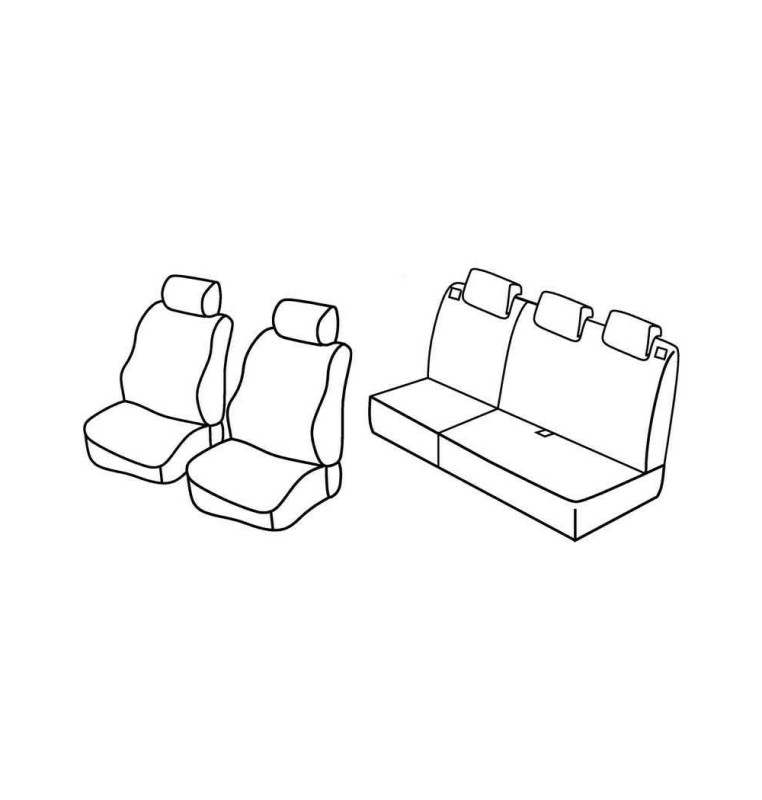 Set coprisedili Superior - Beige - compatibile per Suzuki Splash (03/08>09/15)