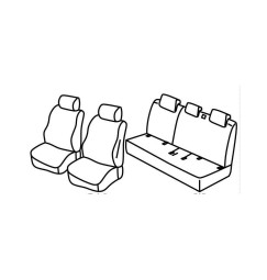 Set coprisedili Superior - Beige - compatibile per Suzuki Celerio (11/14>10/20)