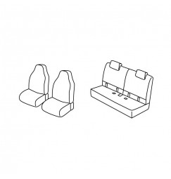 Set coprisedili Superior - Beige - compatibile per Citroen C1 3p (06/14>03/21)  - Citroen C1 5p (06/14>12/21)  - Citroen C1 Airs