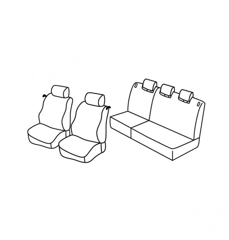 Set coprisedili Superior - Nocciola - compatibile per Toyota Yaris 3p (01/06>09/11)