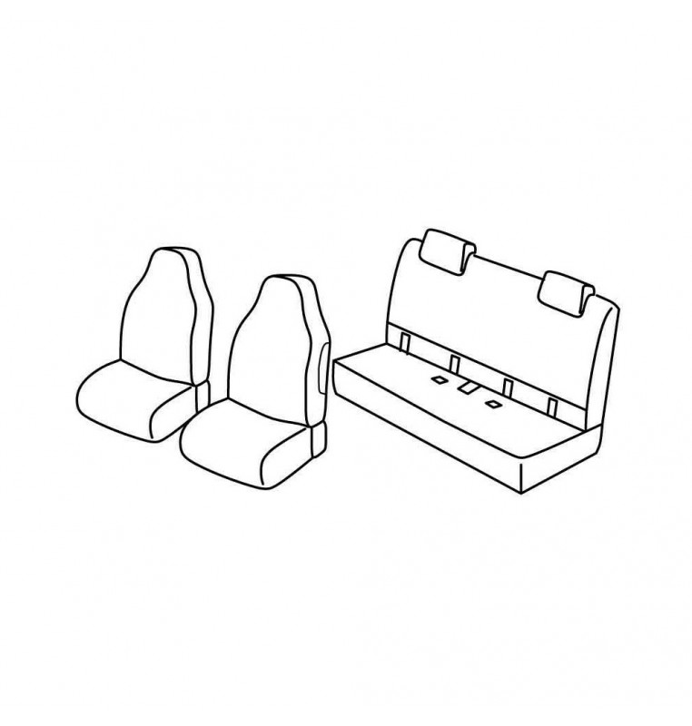 Set coprisedili Superior - Nocciola - compatibile per Toyota Aygo 5p (06/14>12/21)