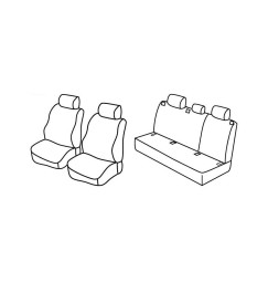 Set coprisedili Superior - Beige - compatibile per Audi A3 Sportback (09/04>10/12)