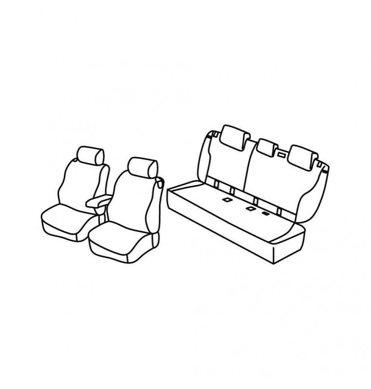 Set coprisedili Superior - Nocciola - compatibile per Bmw Serie 1 (F21) (07/12>09/19)