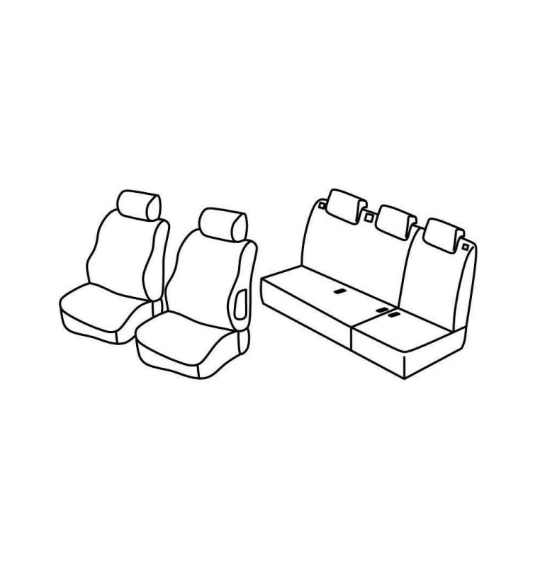 Set coprisedili Superior - Nocciola - compatibile per Citroen Berlingo Multispace (11/02>03/08)