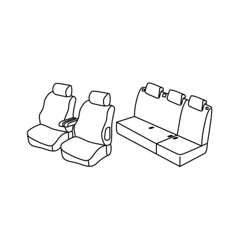 Set coprisedili Superior - Nocciola - compatibile per Citroen Berlingo Multispace (11/02>03/08)