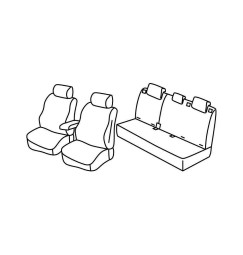 Set coprisedili Superior - Beige - compatibile per Citroen C4 5p (11/10>02/18) Attraction