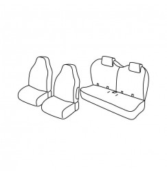 Set coprisedili Superior - Beige - compatibile per Citroen C1 5p (06/14>12/21)  - Peugeot 108 5p (06/14>12/21)  - Toyota Aygo 5p