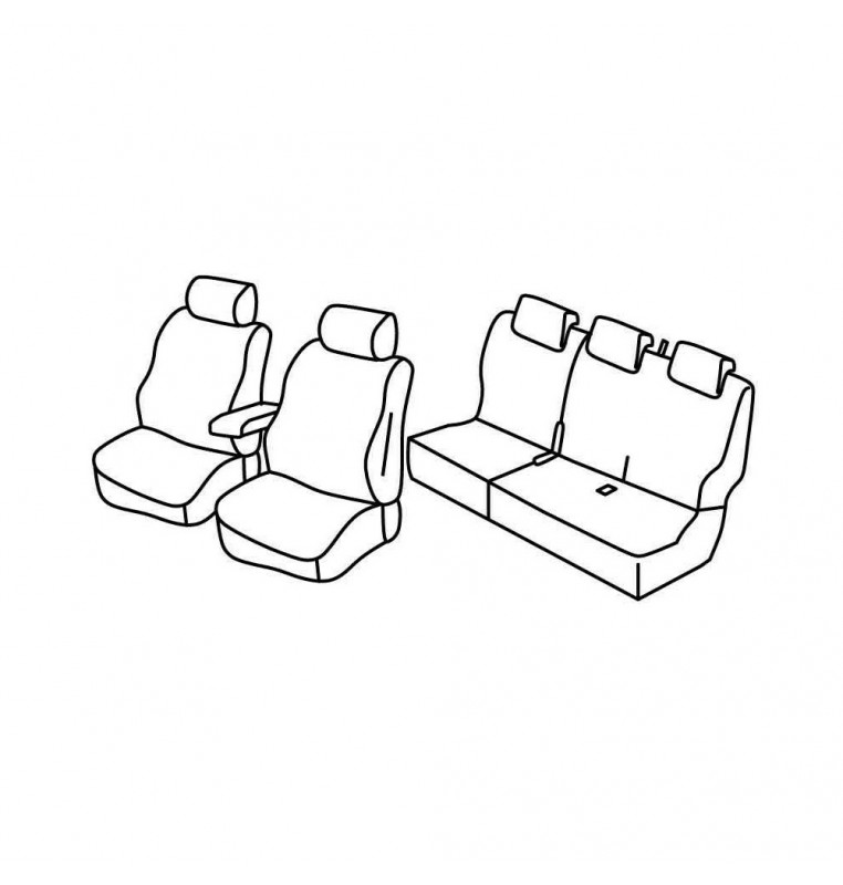 Set coprisedili Superior - Beige - compatibile per Dacia Dokker (02/17>07/21)