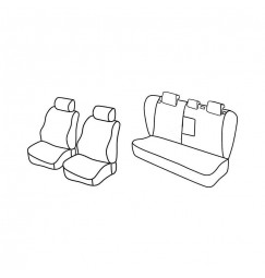 Set coprisedili Superior - Grigio/Nero - compatibile per Fiat Croma (05/05>04/11)