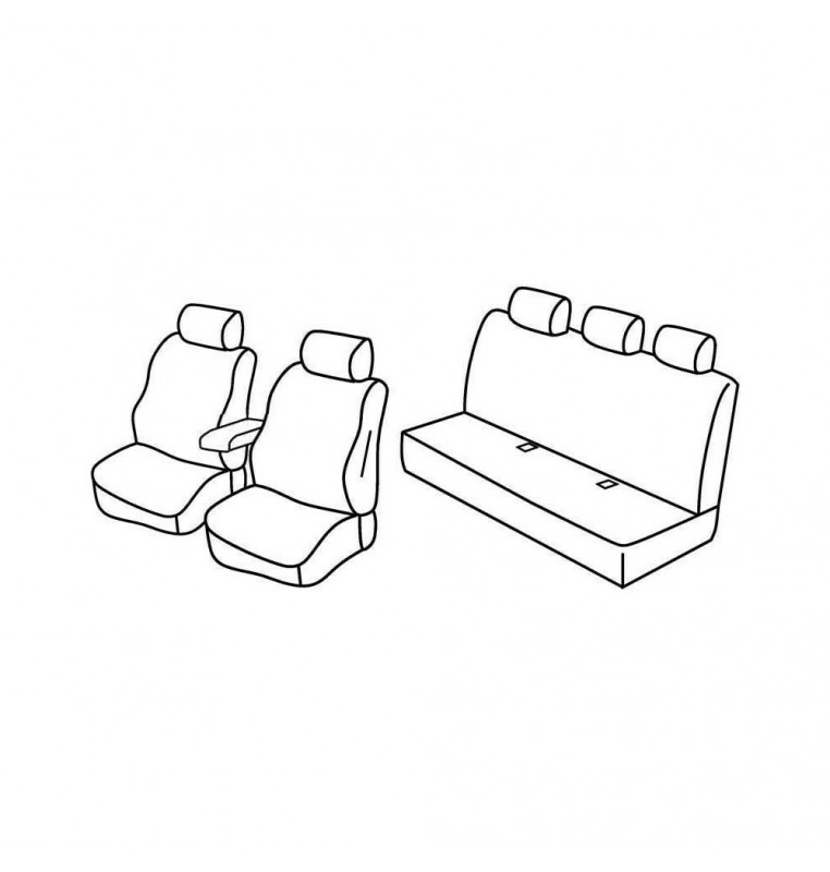 Set coprisedili Superior - Nocciola - compatibile per Fiat Doblò 5p (11/00>12/09)