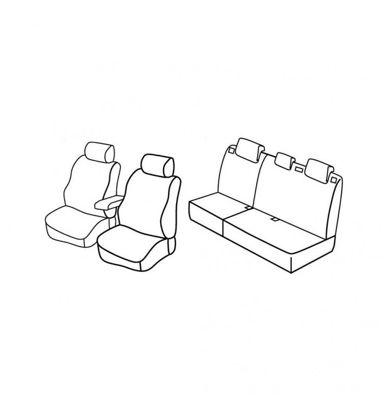 Set coprisedili Superior - Nocciola - compatibile per Ford Focus 5p (02/05>02/11)  - Ford Focus Wagon (02/05>05/11)