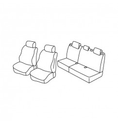 Set coprisedili Superior - Beige - compatibile per Ford Kuga (06/08>02/13) Trend