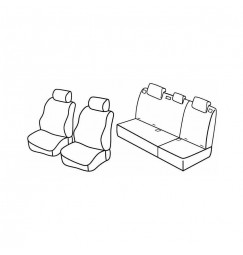 Set coprisedili Superior - Nocciola - compatibile per Hyundai i10 (04/08>10/13)