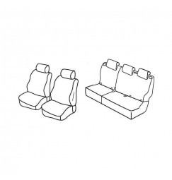 Set coprisedili Superior - Grigio/Nero - compatibile per Hyundai i10 (11/13>02/20)