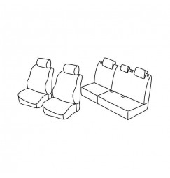 Set coprisedili Superior - Nocciola - compatibile per Hyundai i20 5p (02/09>05/12)