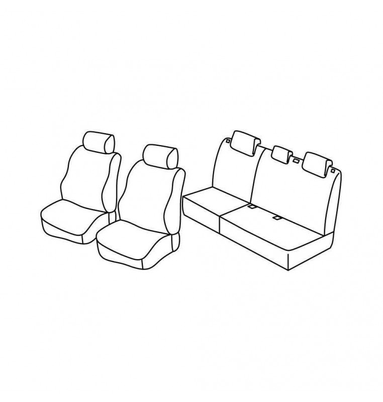 Set coprisedili Superior - Beige - compatibile per Hyundai i20 5p (02/09>05/12)