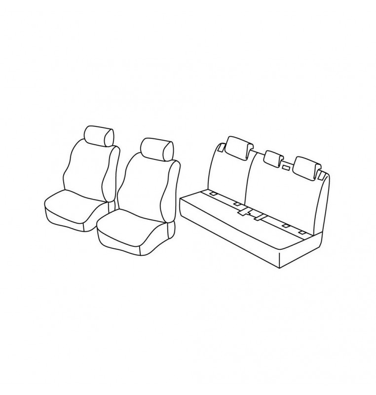 Set coprisedili Superior - Nocciola - compatibile per Hyundai i20 5p (11/14>11/20)