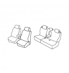 Set coprisedili Superior - Grigio/Nero - compatibile per Hyundai ix20 (11/10>12/20)