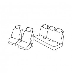 Set coprisedili Superior - Nocciola - compatibile per Hyundai i10 5p (03/20>)