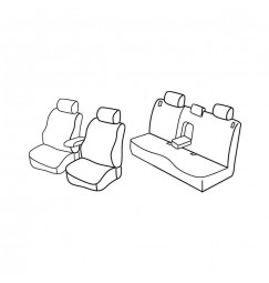 Set coprisedili Superior - Nocciola - compatibile per Mazda 3 5p (01/04>03/09) fino al 2006