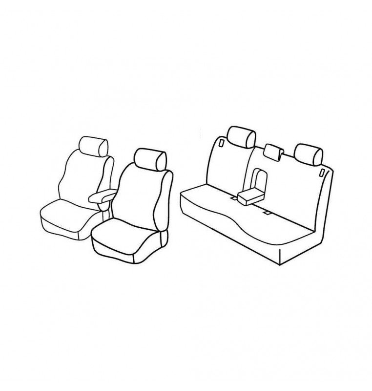 Set coprisedili Superior - Nocciola - compatibile per Mazda 3 5p (01/04>03/09) fino al 2006