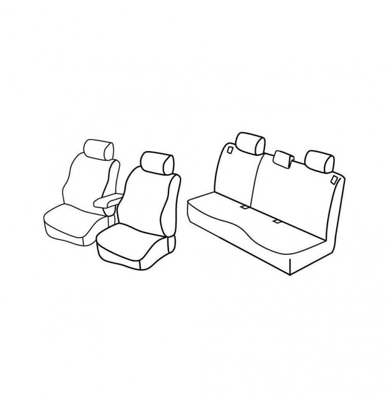 Set coprisedili Superior - Nocciola - compatibile per Mazda 3 5p (01/04>03/09) dal 2006