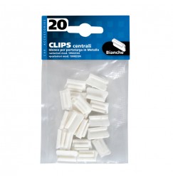 Set 20 clips centrali - Bianco