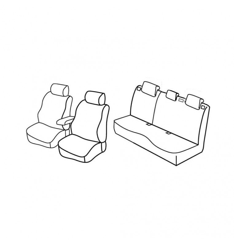 Set coprisedili Superior - Nocciola - compatibile per Mazda 3 5p (04/09>12/13)