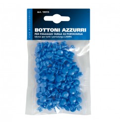 Set 100 bottoncini targa - Azzurro