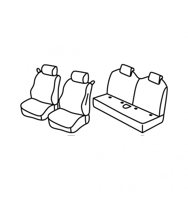 Set coprisedili Superior - Beige - compatibile per Mini Clubman (R55) (11/07>06/15)