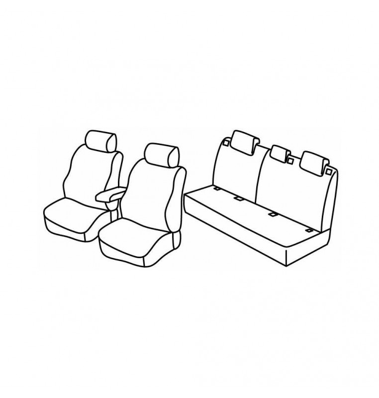 Set coprisedili Superior - Beige - compatibile per Nissan Note (03/06>09/13) E11