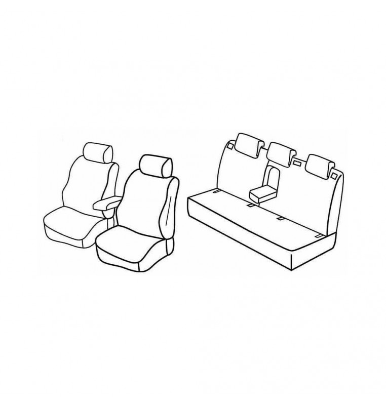 Set coprisedili Superior - Beige - compatibile per Nissan Note (03/06>09/13) E11